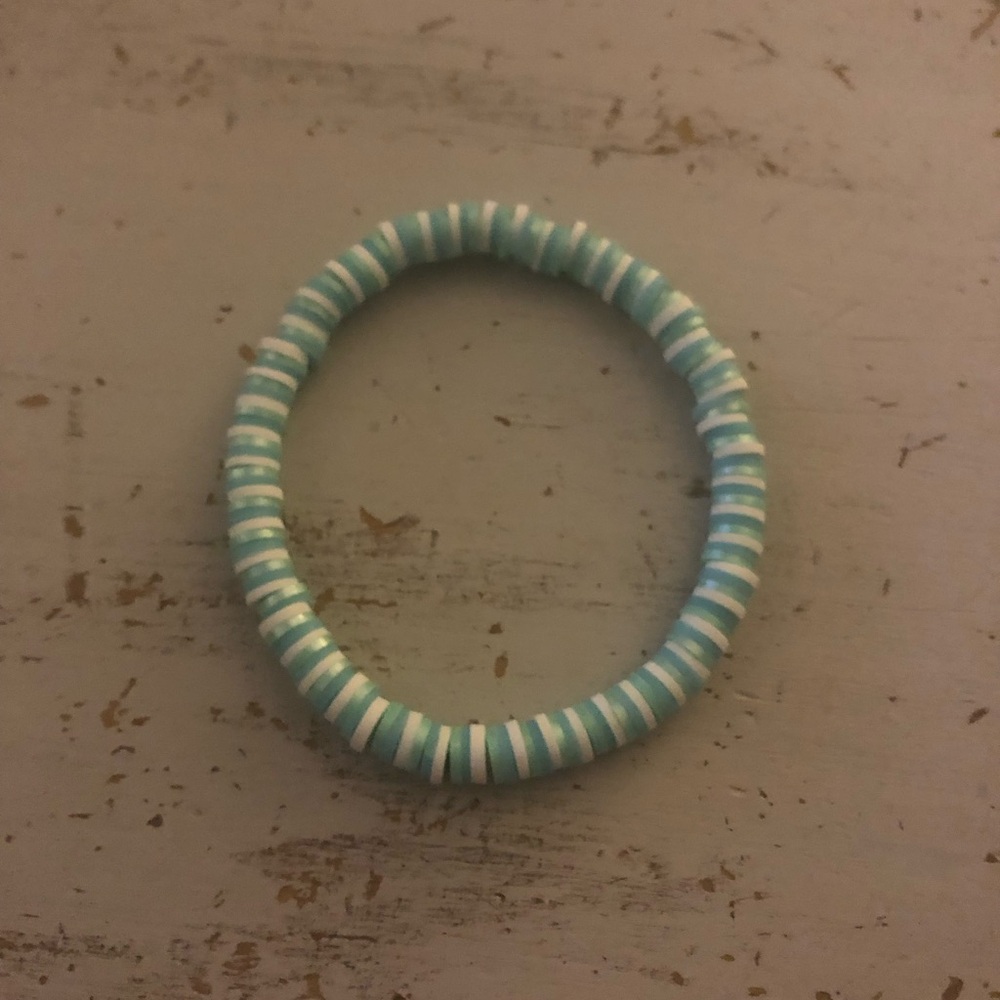 Turquoise and White handmade Bracelet